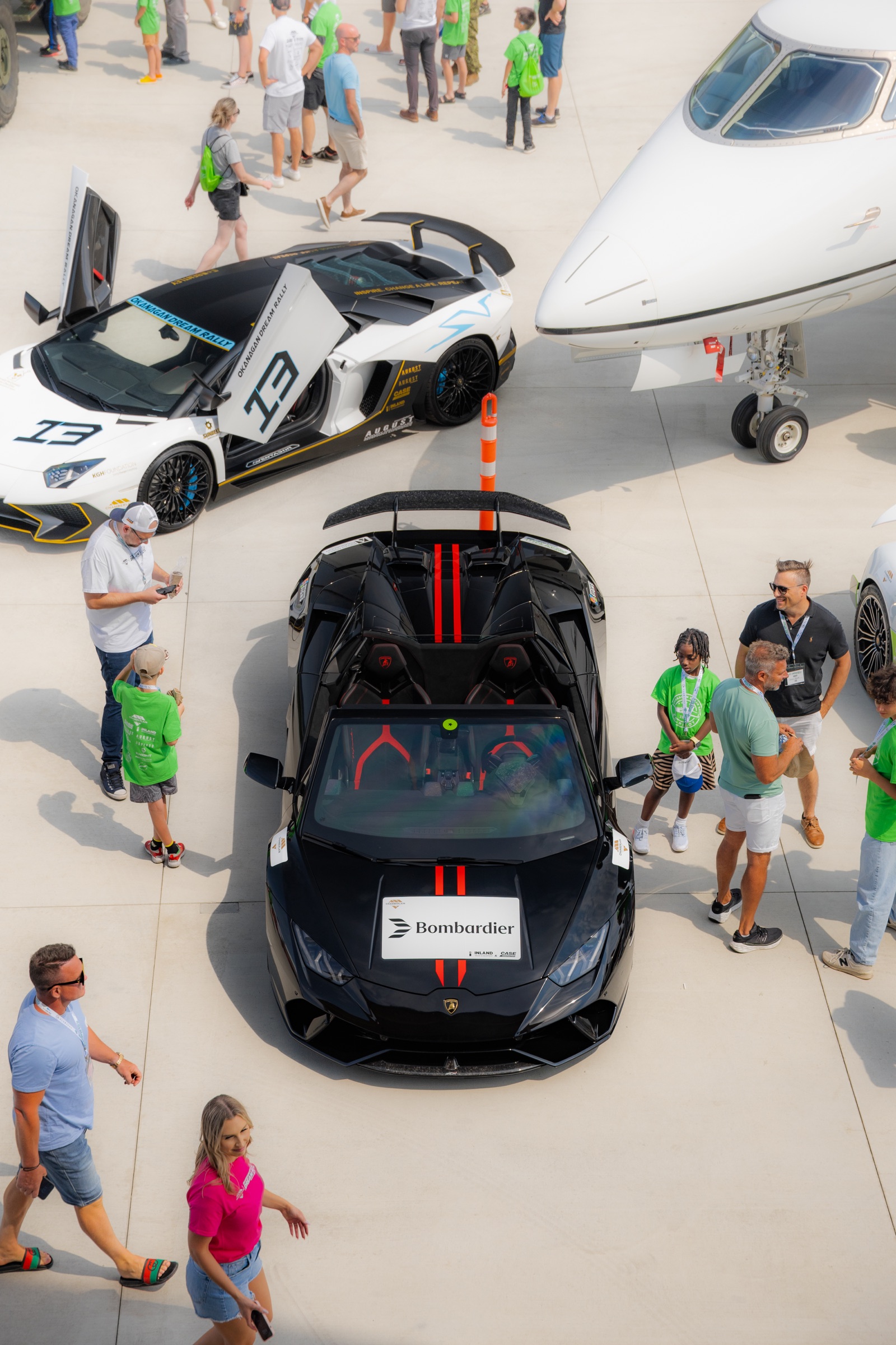 Lamborghinis and a private jet gathered for the Dream Rally finale