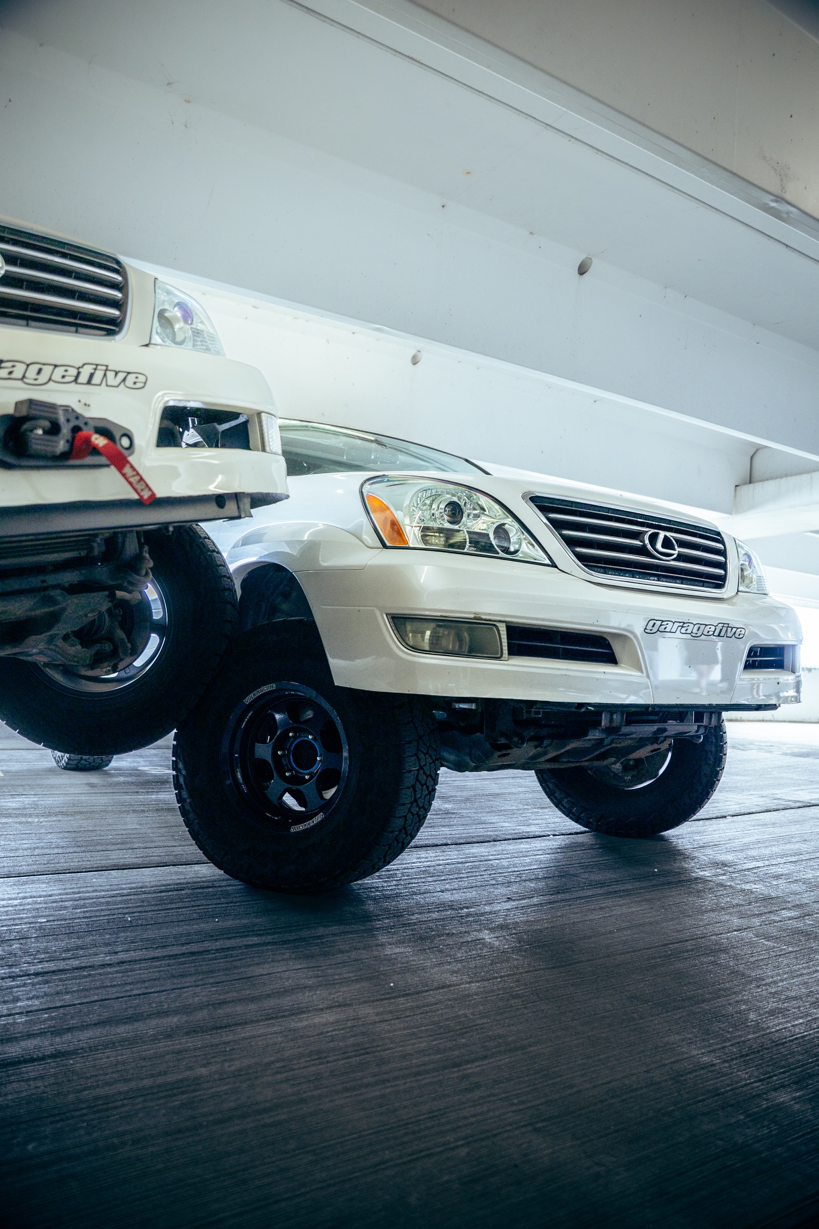 Lifted Lexus SUVs displayed inside Driven Vancouver