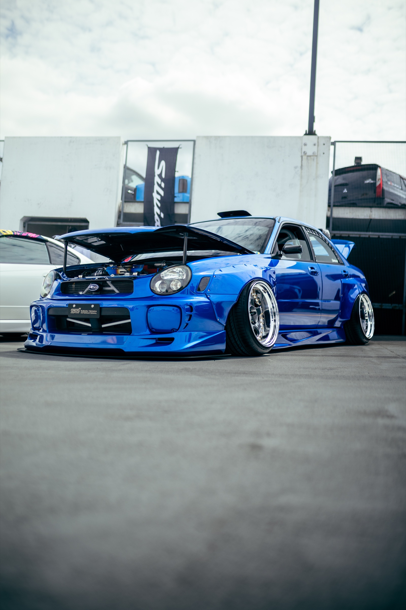 Blue widebody Subaru displayed at Driven Vancouver 2025