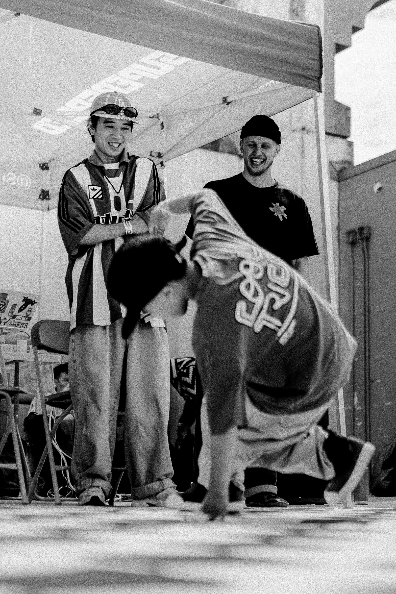 Black-and-white breakdance moment at Driven Vancouver 2025